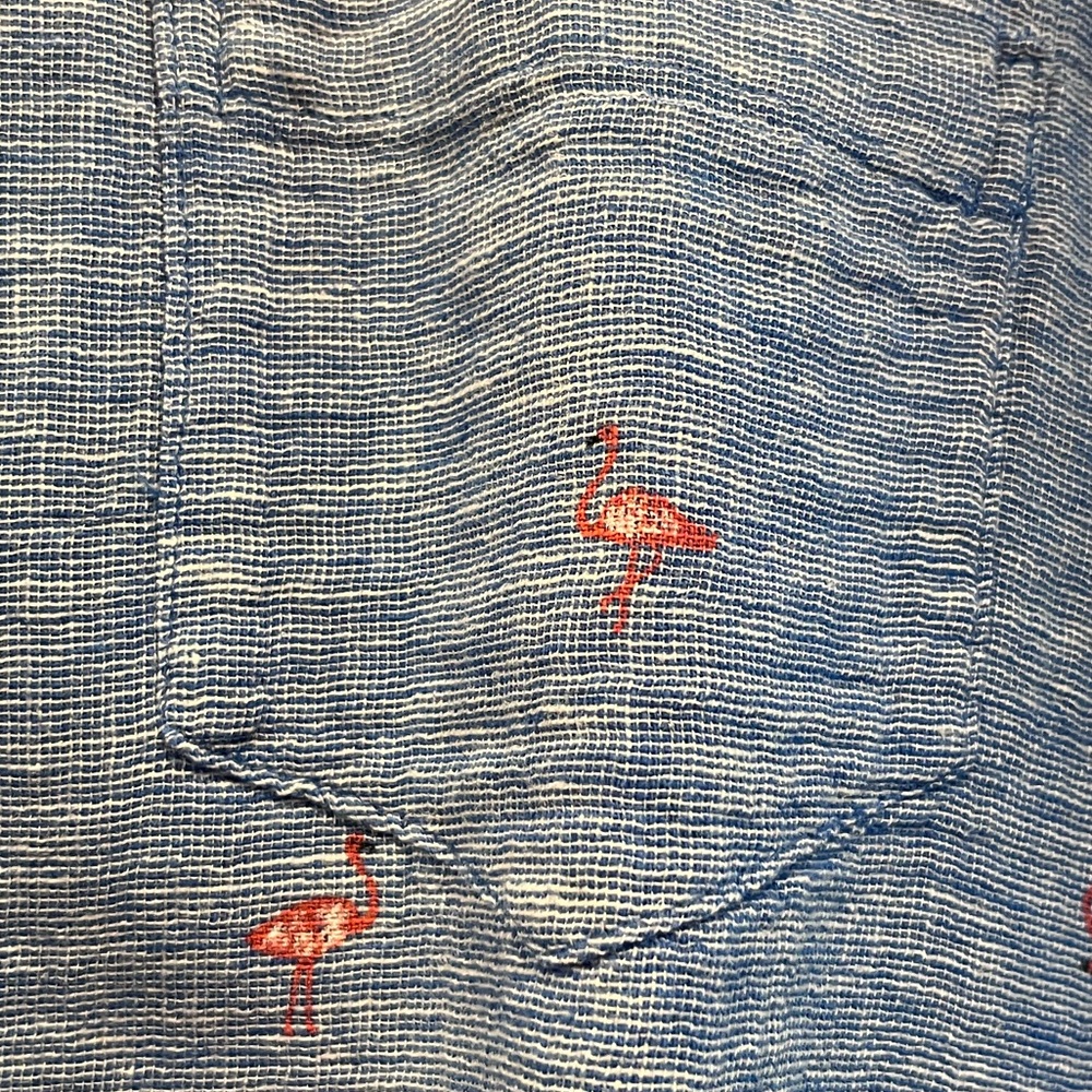 Old Navy Flamingo Tie Front Top - Picture 2 of 3